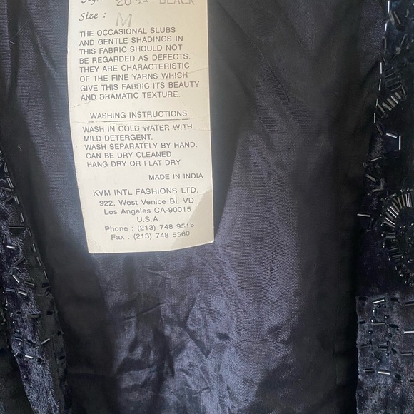 Vintage Black Beaded Sleeveless Vest Brand New Size M - Picture 6 of 7